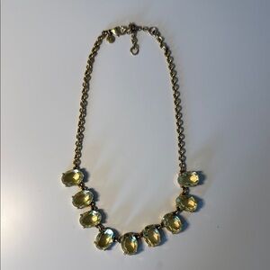 J.Crew Gold Necklace with Yellow Stones